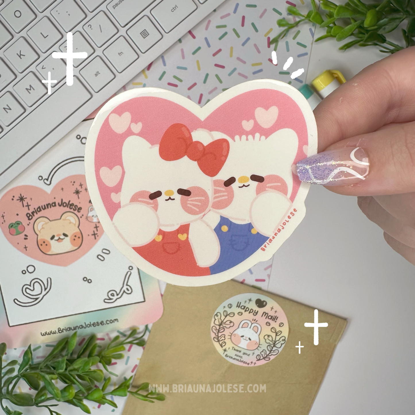 HKxDD Heart Vinyl Single Sticker