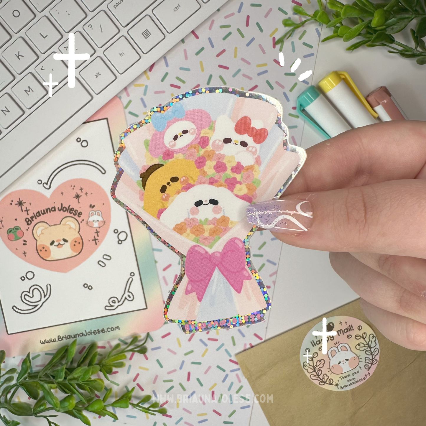 HOLO Sanrio Bouquet Vinyl Single Sticker