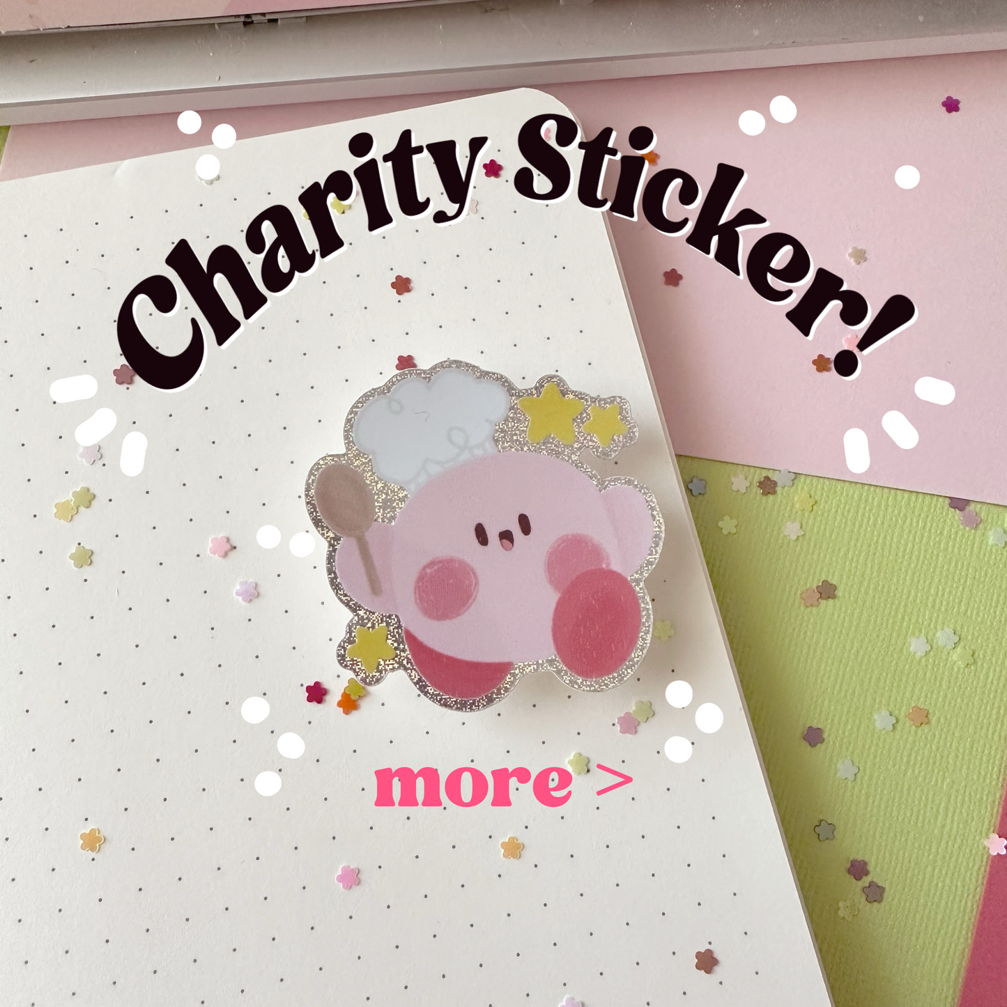 Kirb Baking Charity Sticker