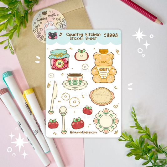 Country Kitchen Sticker Sheet