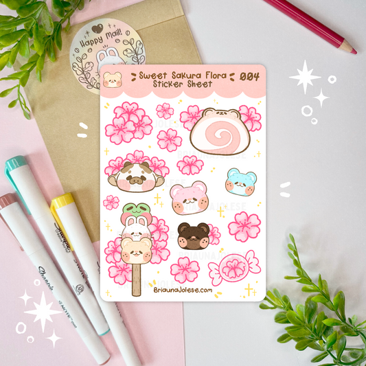 Sweet Sakura Sticker Sheet