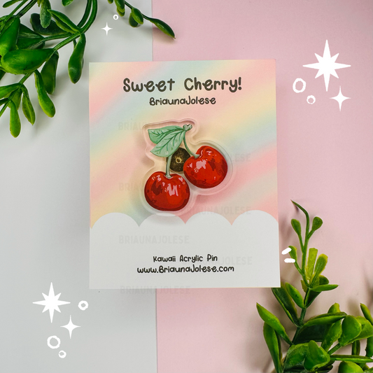 Cherry Acrylic Pin