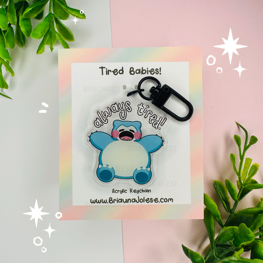 Tired Snorlaxx Keychain