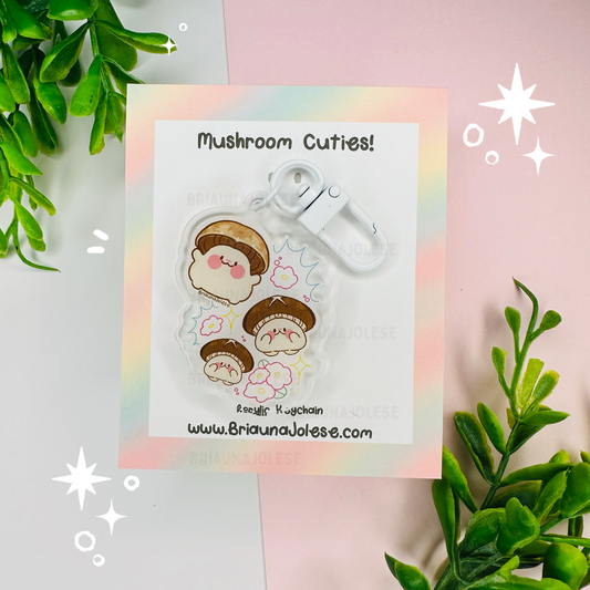 Mushroom Trio Keychain